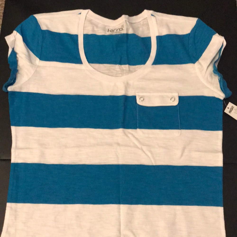 NEW: KIRRA Striped Short Sleeve Snap Pocket Shirt